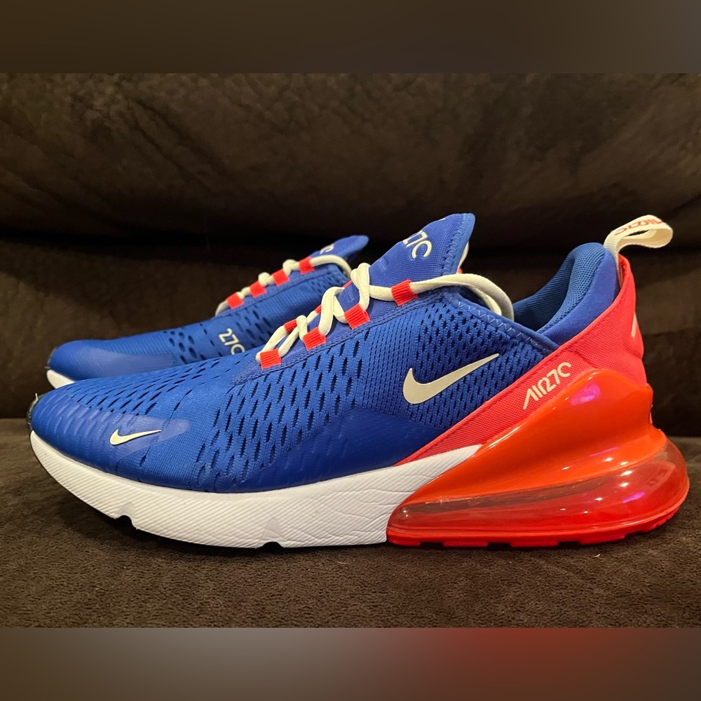 ⚠️SOLD⚠️Nike Air Max 270 Hyper Royal Blue, White, Pink Shoes - Men’s Size 10.5 - Picture 2 of 10